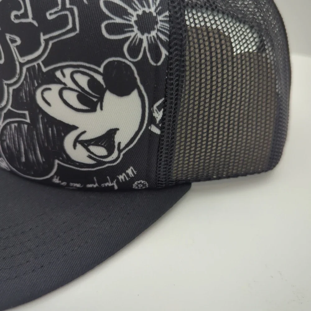 Neff x Disney Mickey House Trucker Hat Snapback Black White Mesh Cap New NWT